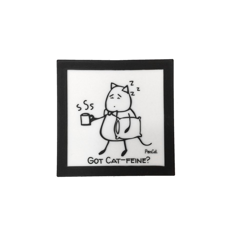 Sleepy PonCat Silicone Coaster (Set of 4)